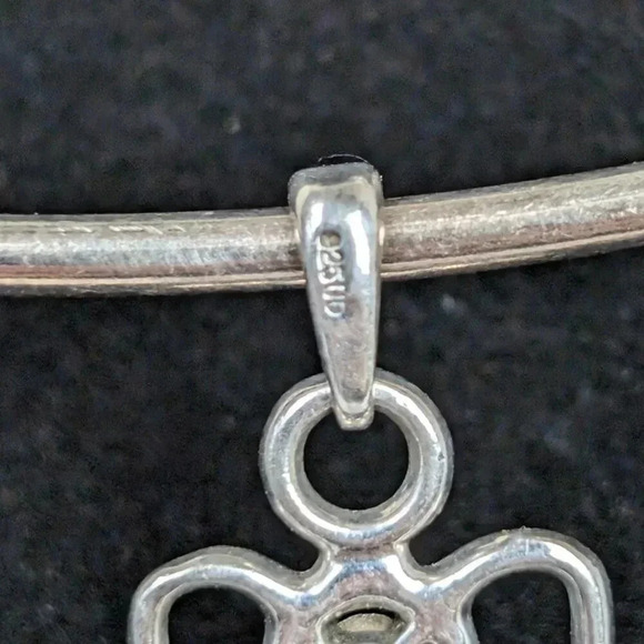 Vintage Sterling Angel Outline Pendant - Picture 5 of 6